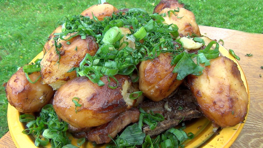 1100x619, 321 Kb / мясо, картошка, зелень