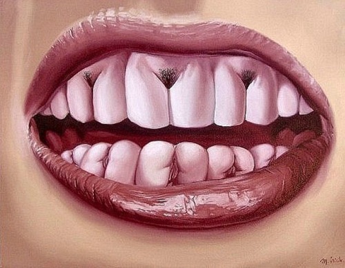 500x389, 66 Kb / рот, зубы, гениталии, рисунок