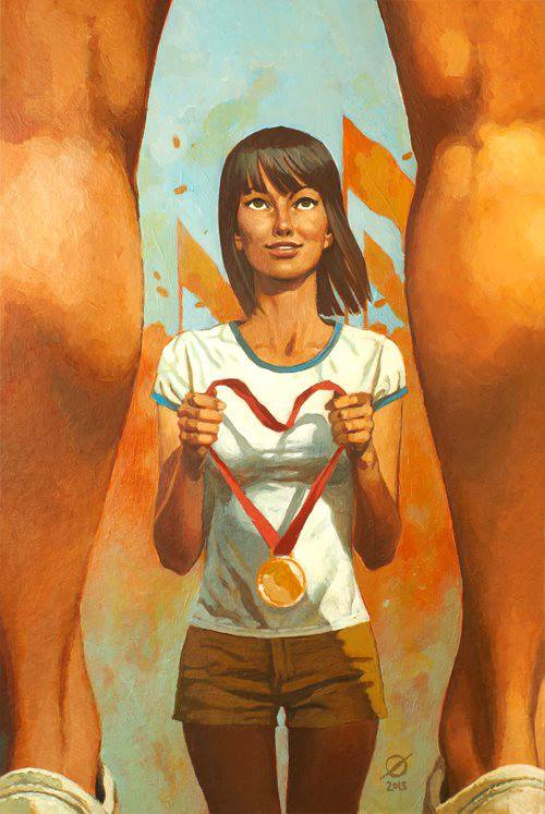 500x747, 55 Kb / шорты, флаги, медаль, ноги, ретро, пинап, ссср, сердце