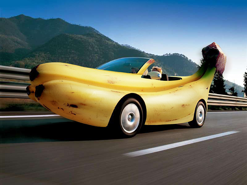 800x600, 223 Kb / дорога, авто, банан, имитация