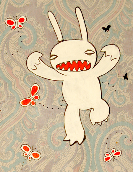 450x583, 142 Kb / бабочки, заяц, зубы