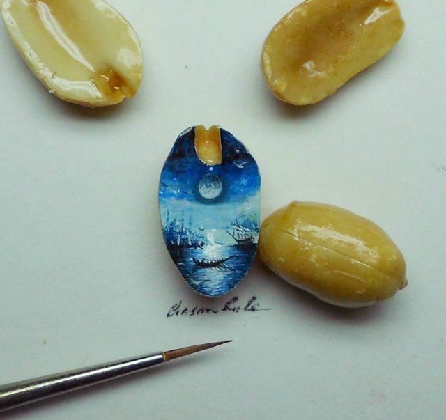 640x603, 46 Kb / орех, ядро, кисть, рисунок, миниатюра