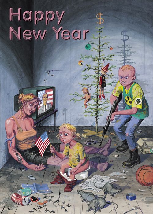 500x700, 87 Kb / америка, новый год, семья, уроды