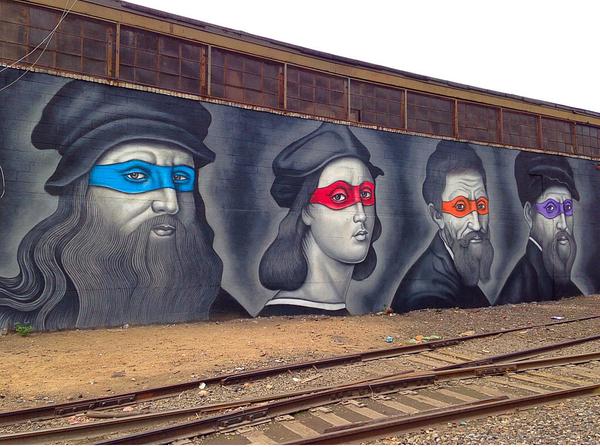 600x447, 59 Kb / Леонардо, Рафаэль, Микеланджело, Донателло, ниндзя