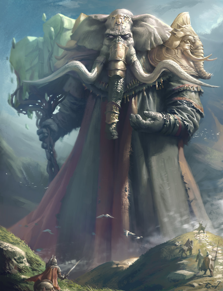 900x1177, 168 Kb / колосс, ганеша, слон, гигант, чудовище, монстр, бивни