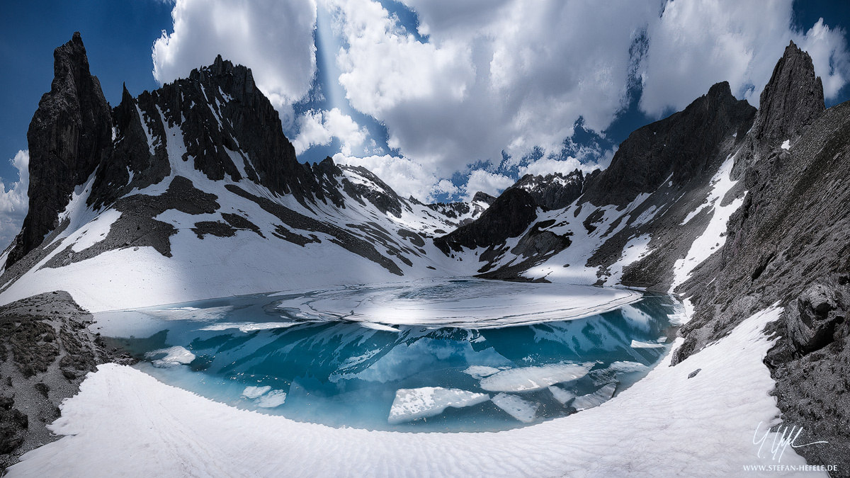 1200x675, 260 Kb / горы, небо, озеро, лед, снег