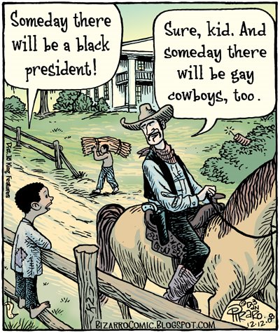 400x475, 94 Kb / Чёрный, президент, ковбои, геи, прошлое, ребёнок, забор