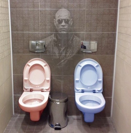 538x545, 52 Kb / Унитаз, выбор, матрица, Марфеус, Морфеус