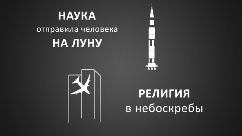 811x456, 27 Kb / наука, религия, луна, небоскребы