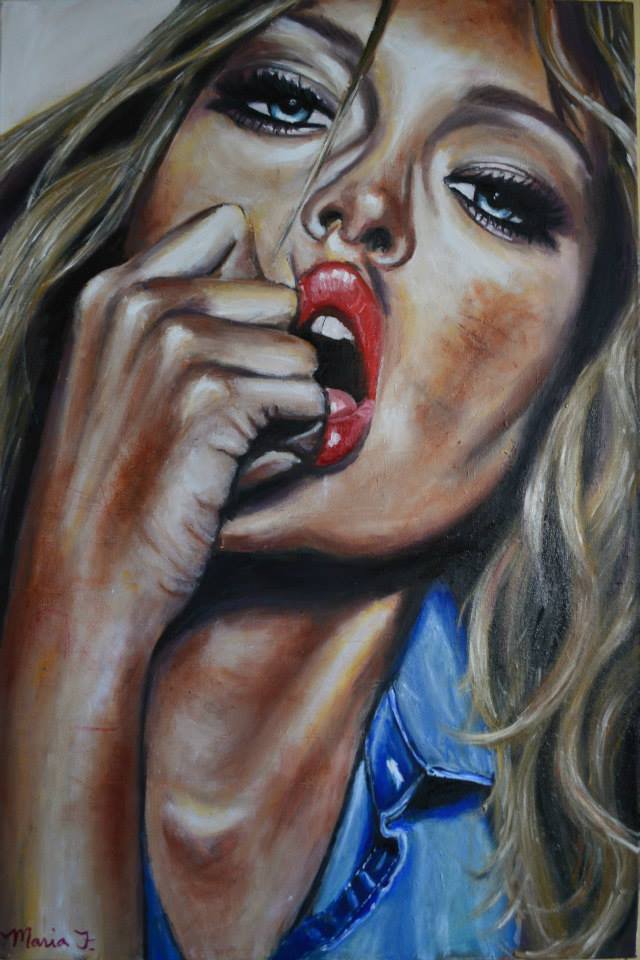 640x960, 94 Kb / рисунок, кулак, рука, губы, рубашка