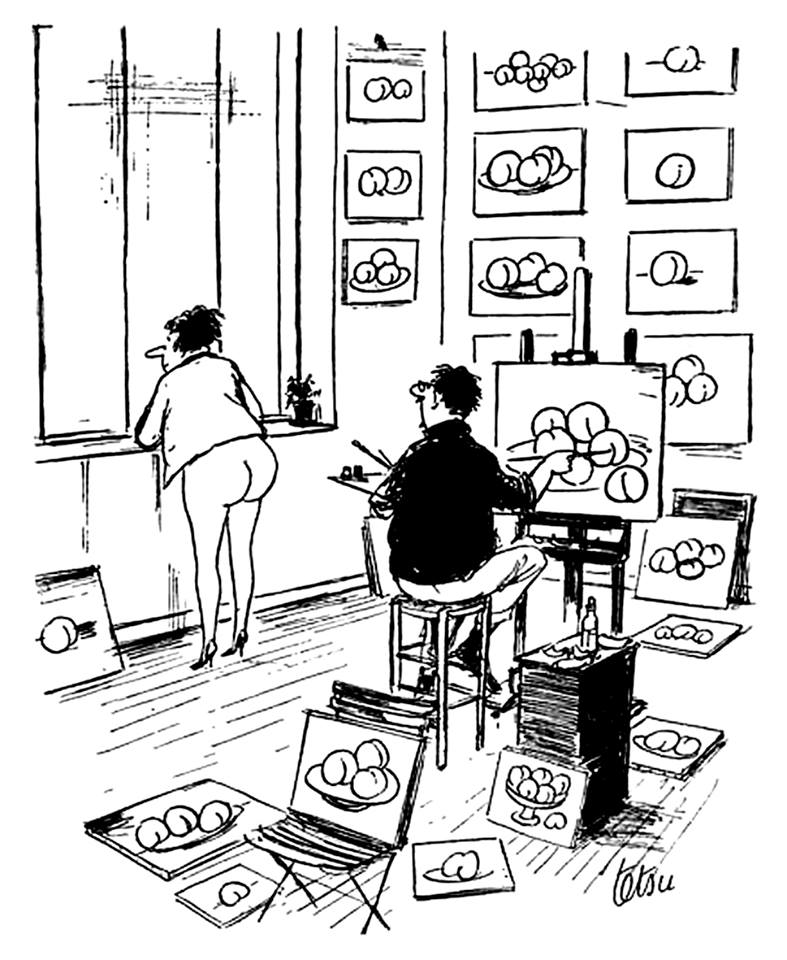 787x960, 107 Kb / окно, попа, персики, художник, картина