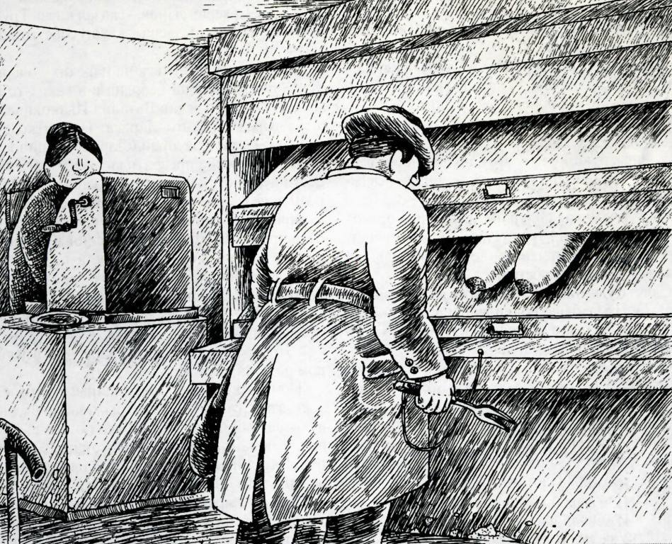 949x768, 226 Kb / касса, мужчина, вилка, полка, батоны, сиськи, Леонид, Тишков