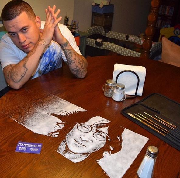 592x583, 58 Kb / Соль, стол, Леннон