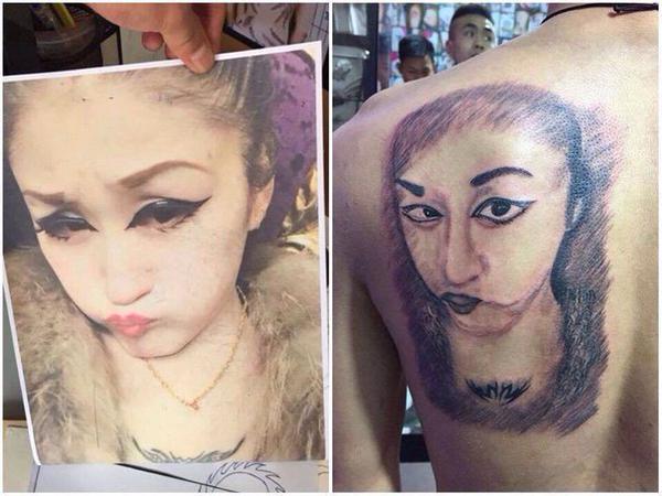 600x450, 43 Kb / тату, портрет, спина