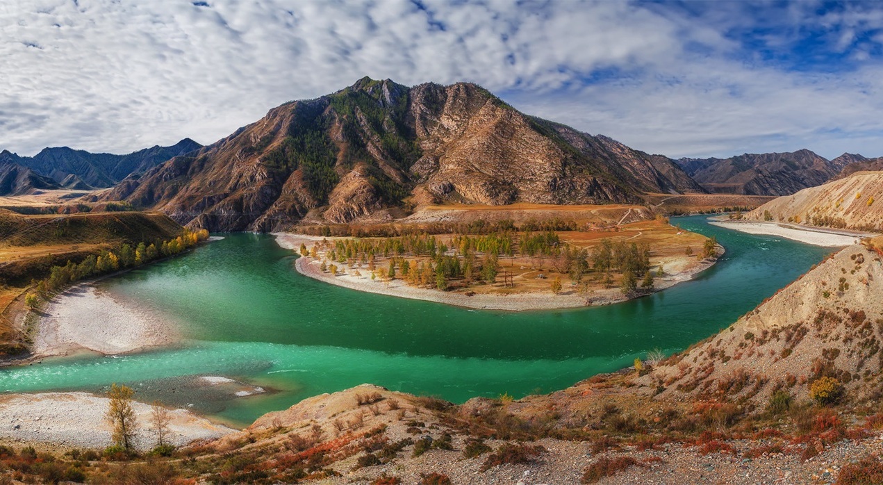1271x698, 395 Kb / катунь, чуя, горы, осень