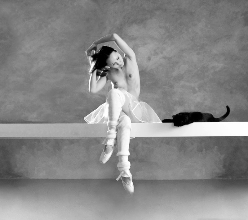 800x708, 91 Kb / балерина, чб