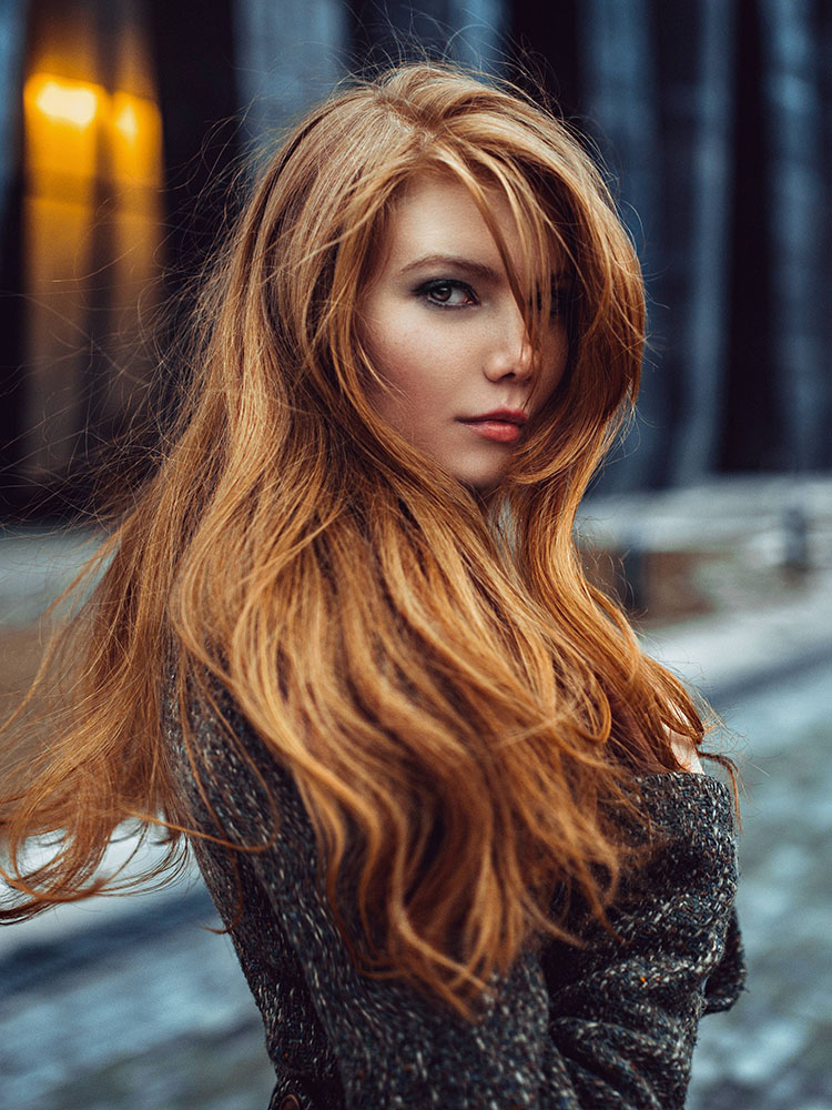 750x1000, 222 Kb / Взгляд, рыжая, волосы, пальто