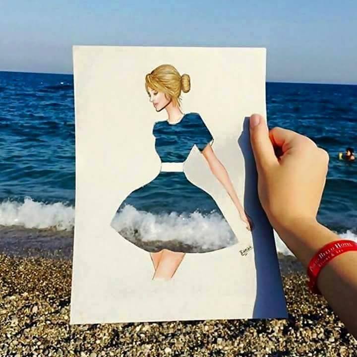 720x720, 53 Kb / Рисунок, море, рука, браслет, вырезано