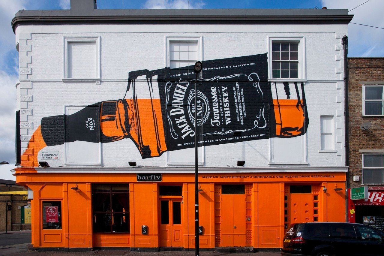 1280x853, 249 Kb / джек дэниелс, виски, оранжевый, граффити