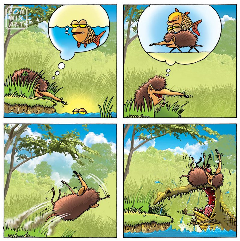 800x804, 203 Kb / ёж, крокодил