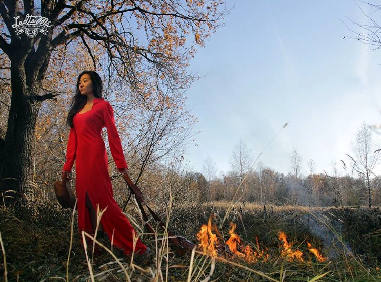 743x551, 130 Kb / платье, огонь, дерево