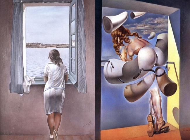 650x478, 116 Kb / Дали, сестра, фигура у окна, девственница