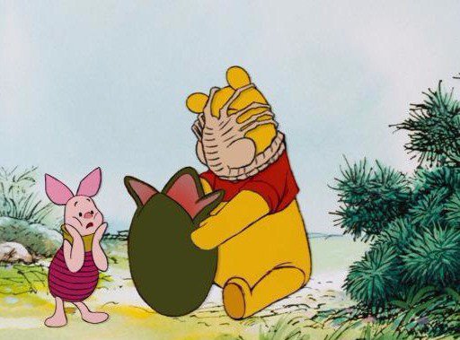 512x379, 44 Kb / Винни-Пух, Пятачок, горшок, яйцо, лицехват