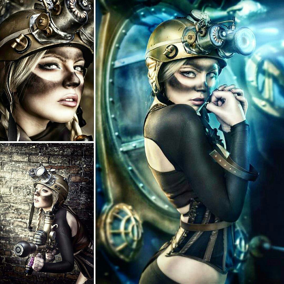 1080x1080, 225 Kb / девушка, каска, стимпанк