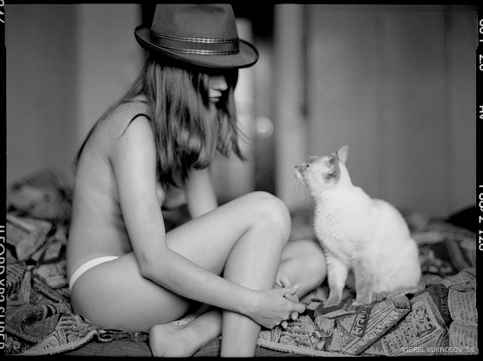 700x524, 146 Kb / шляпа, кот, ч/б