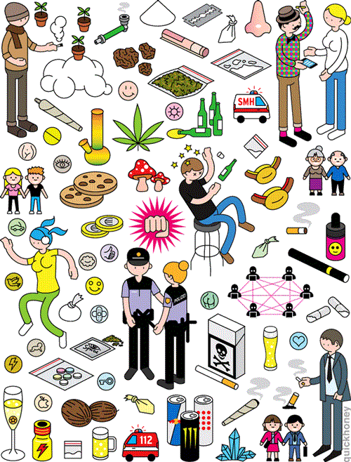 500x658, 249 Kb / грибы, наркотики, гиф, таблетки, трава, конопля, приход