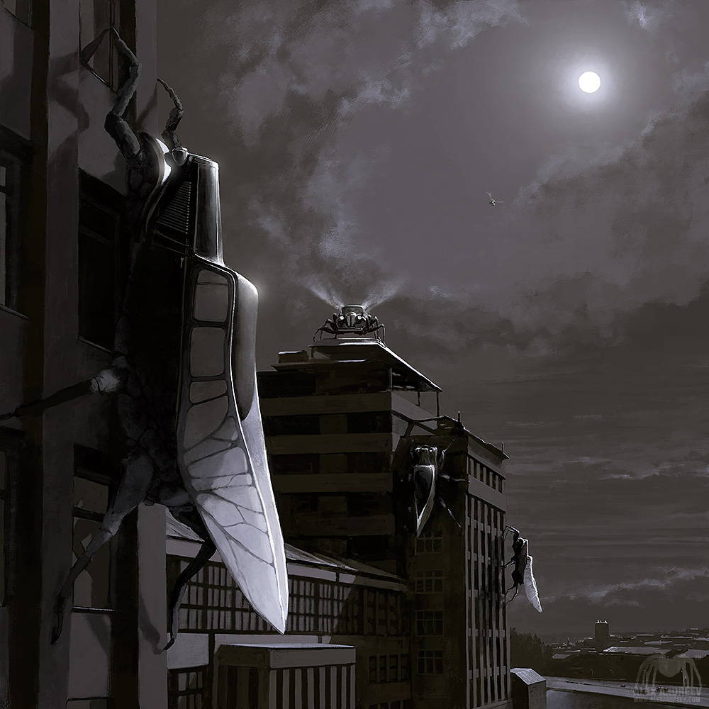 1000x1000, 267 Kb / машины, здания, цикады, Александр, Андреев