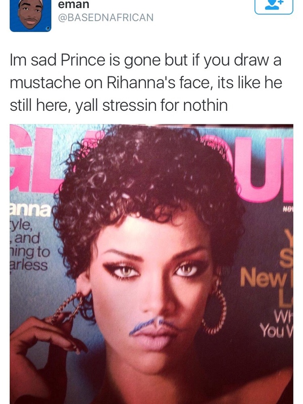 600x799, 165 Kb / Принс, Рианна, усы