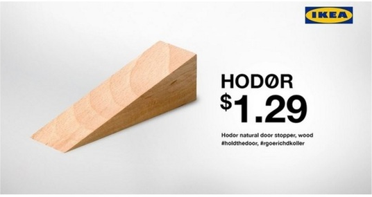 536x285, 143 Kb / ходор, игра престолов, дерево, дверь, спойлер, икея, стоппер