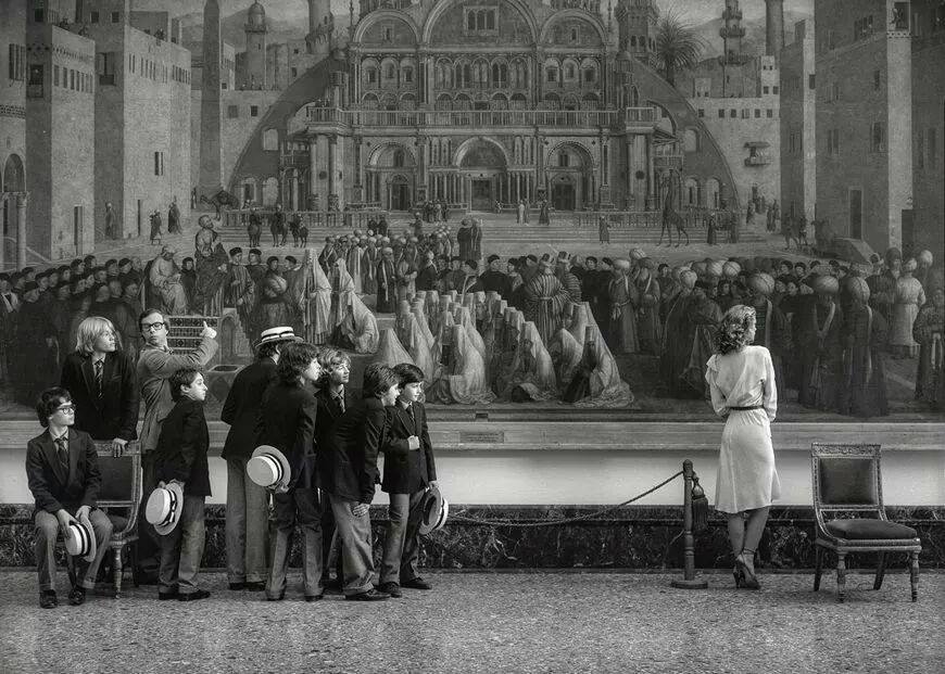 870x621, 102 Kb / Ч/Б, школьники, студенты, картина, женщина