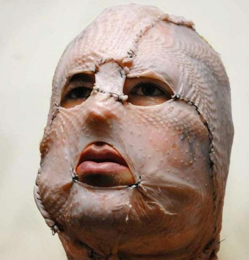 850x889, 112 Kb / маска, курица, кожа