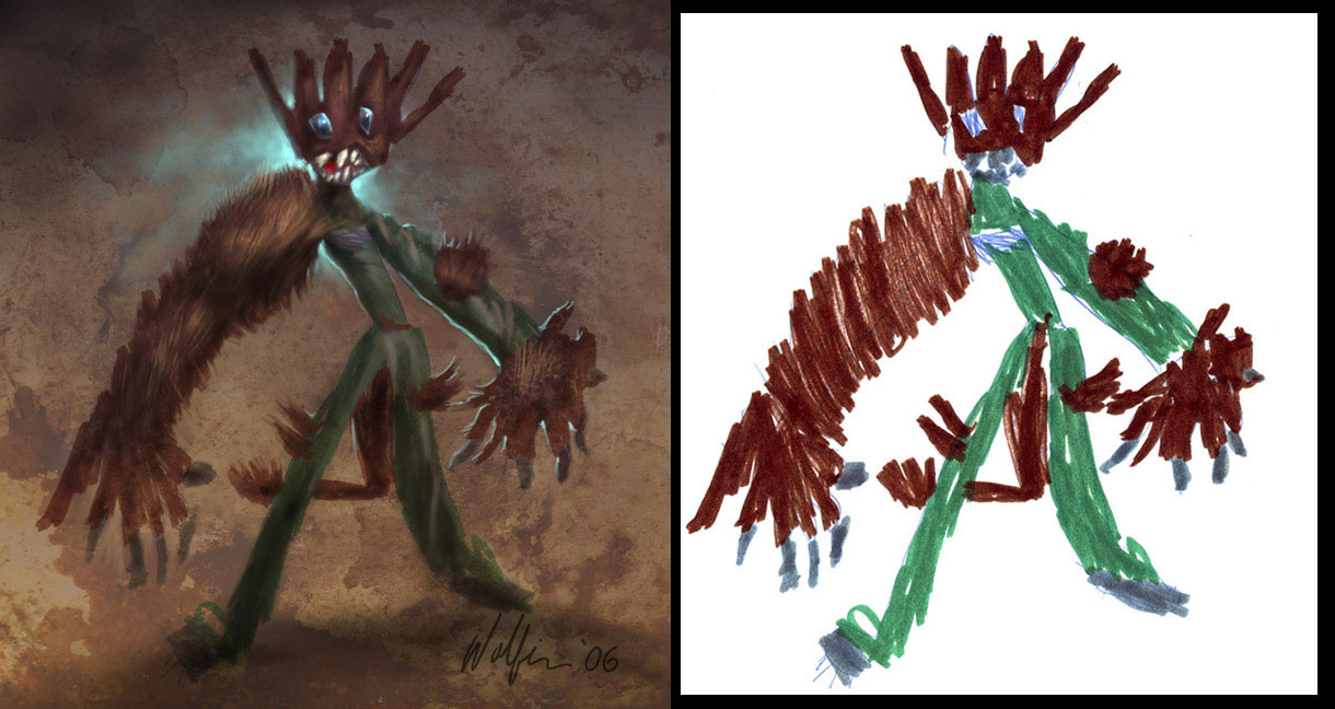 1220x648, 149 Kb / рисунок, монстр