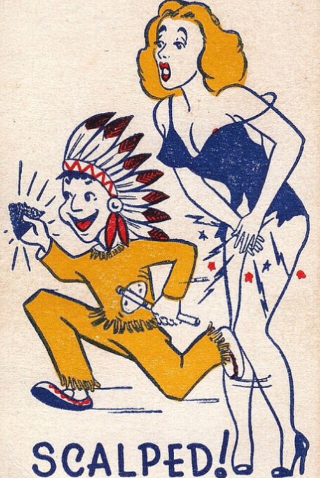 640x954, 248 Kb / индеец, скальп, лобок