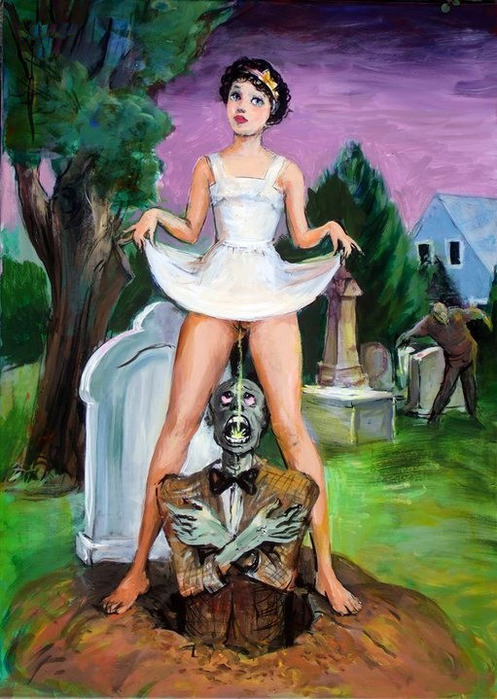 497x699, 149 Kb / кладбище, зомби, ссыт, рисунок