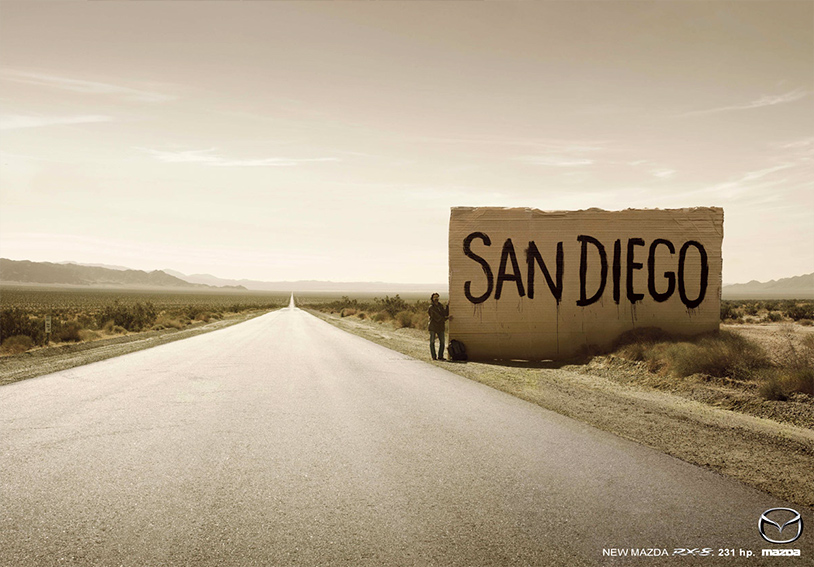 814x567, 209 Kb / реклама, mazda, san diego