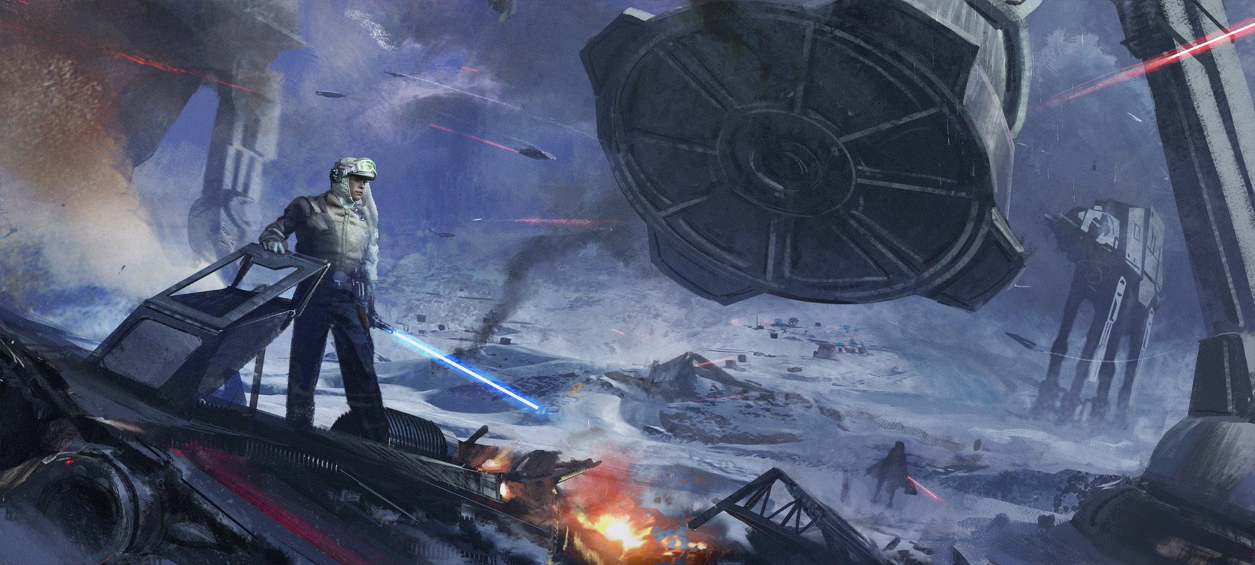 1800x811, 258 Kb / SW, Star, Wars, AT-AT, Люк, Скайуокер