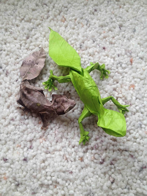 506x675, 120 Kb / геккон, маленький, оригами