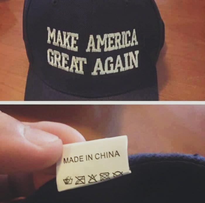 700x691, 28 Kb / кепка, бейсболка, производство, Америка, величие, Китай