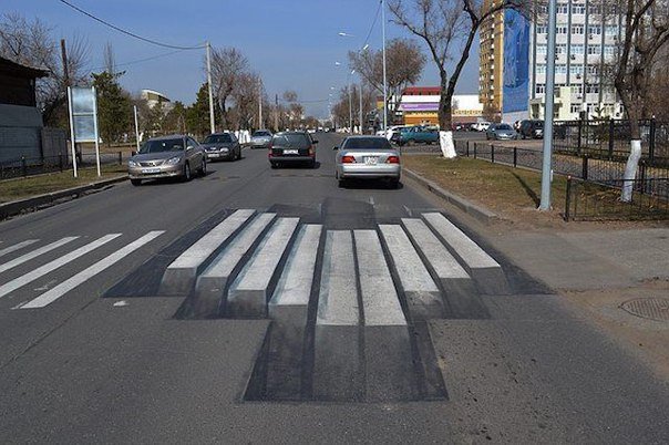 604x402, 65 Kb / зебра, 3д, переход