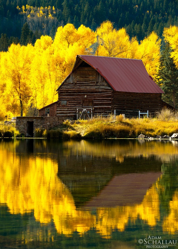 614x860, 283 Kb / осень, озеро, дом