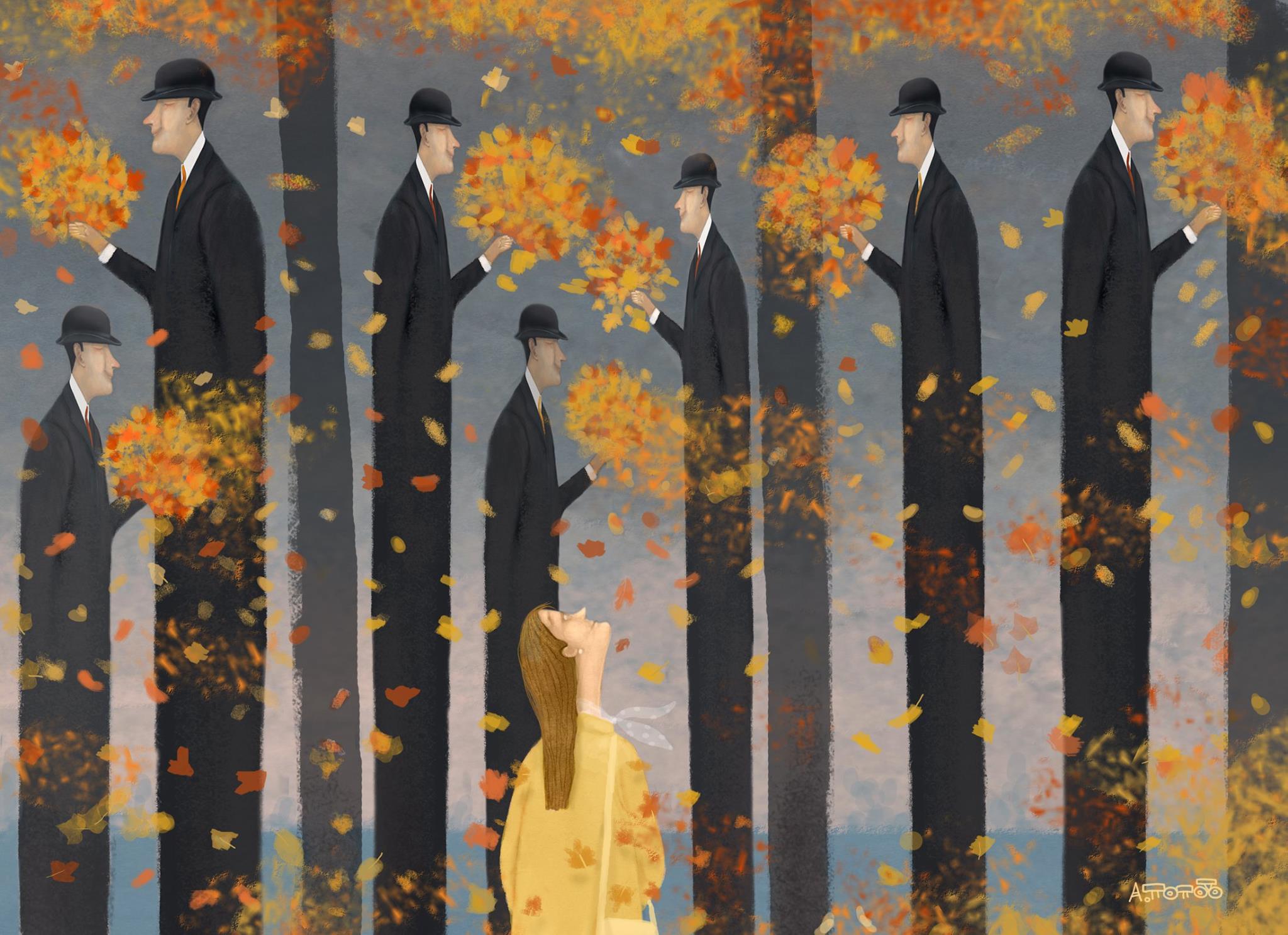 2048x1487, 307 Kb / осень, джентльмены, деревья, листья, Андрей, Попов