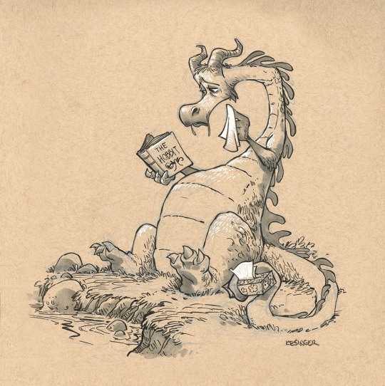 540x542, 99 Kb / дракон, книга, Хоббит, платки, Brian, Kesinger