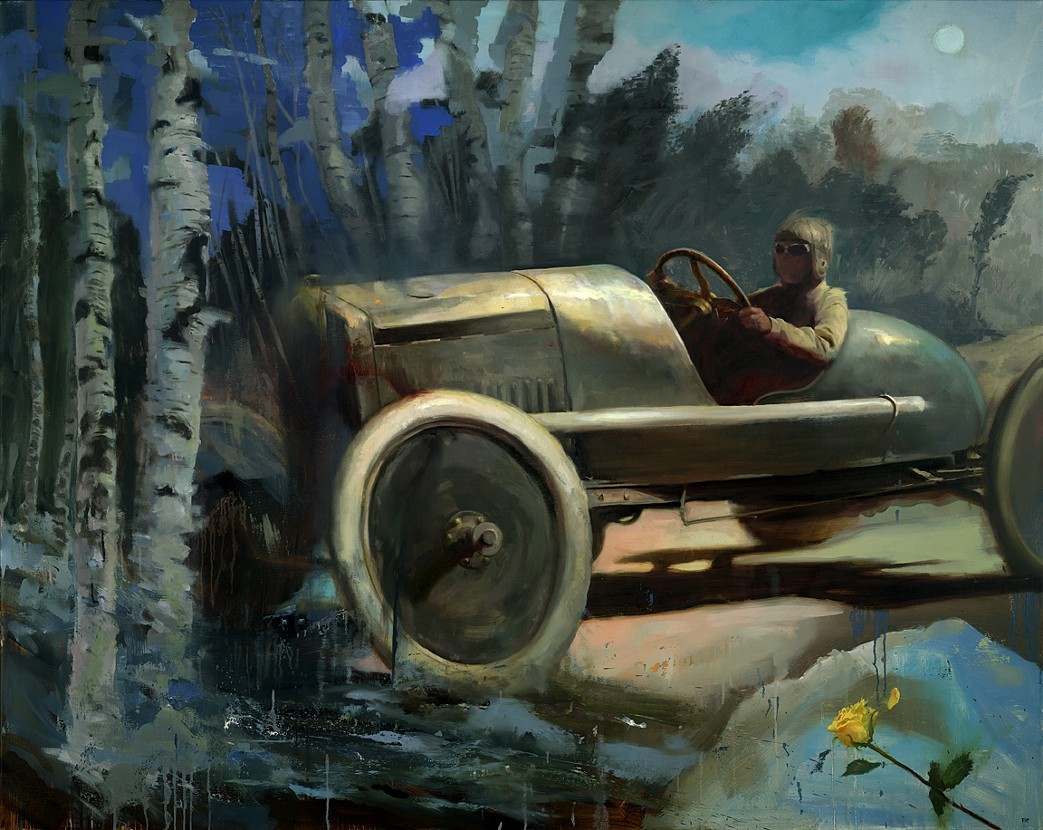 1043x830, 228 Kb / ретромобиль, родстер, березы