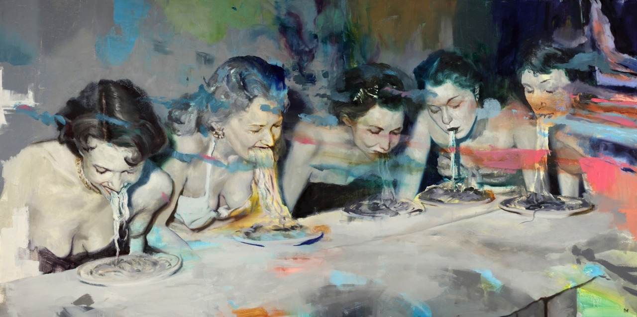 1280x638, 239 Kb / лапша, женщины, тарелки