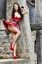 сиськи, платье, красное, туфли, брюнетка, Jade Vixen