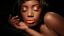 гиф, глаза, негритянка, губы